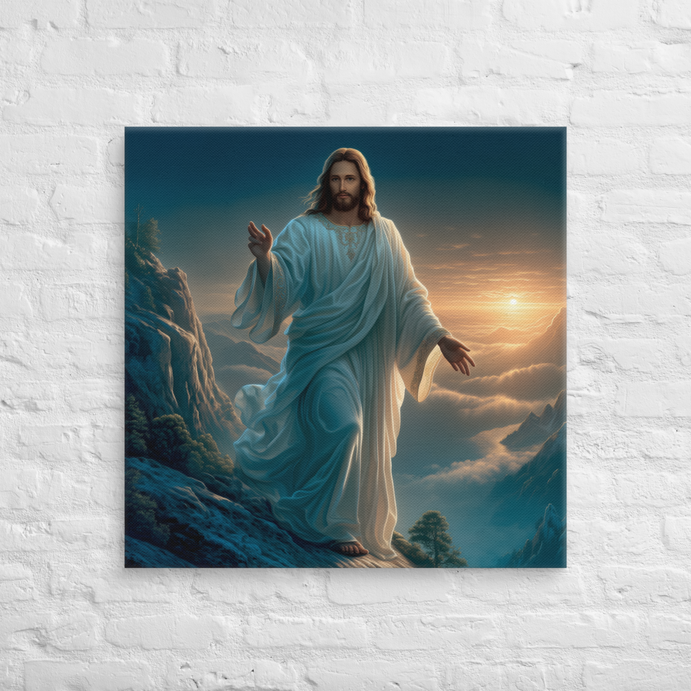 The Savior on the Mountain – 8K Ultra High Resolution Masterpiece Canvas for Christian Homes
