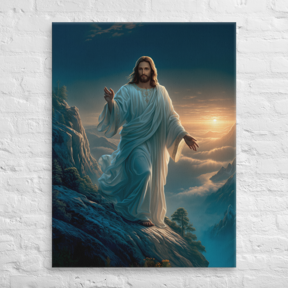 The Savior on the Mountain – 8K Ultra High Resolution Masterpiece Canvas for Christian Homes