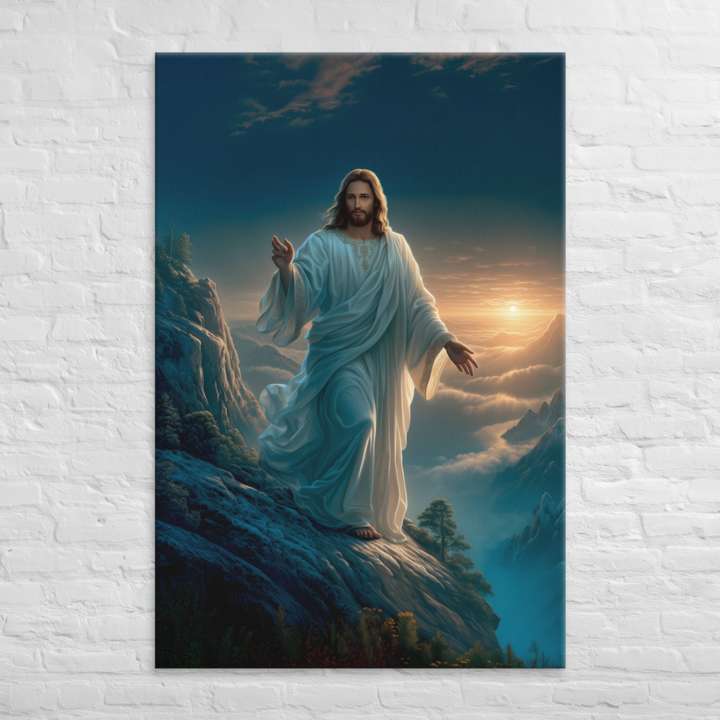 The Savior on the Mountain – 8K Ultra High Resolution Masterpiece Canvas for Christian Homes